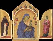 Duccio di Buoninsegna The Virgin Mary and angel predictor,Saint Spain oil painting artist